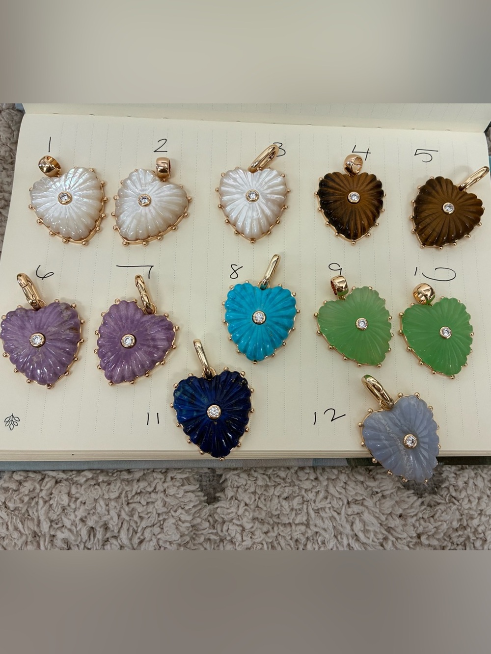 Thatch Malene Heart Charm - Clip or Bail